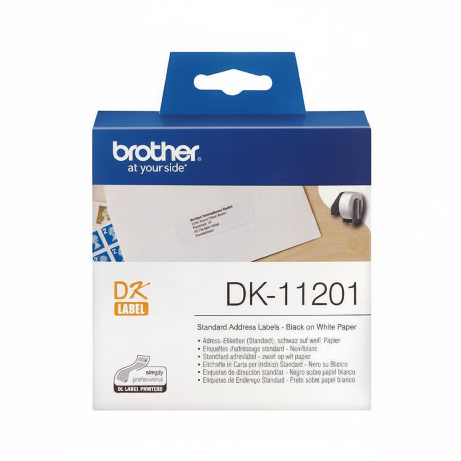 Original OEM Label Brother DK-11201 (DK-11201) (White) (White, Rectangular, 400 pcs)