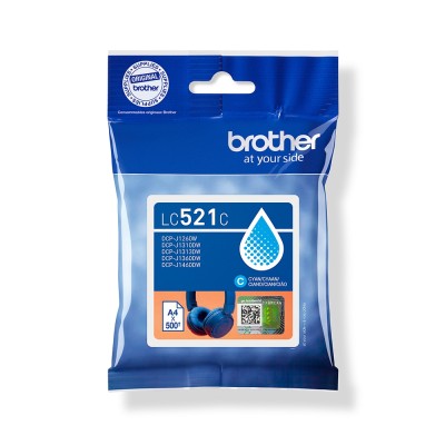 Original OEM Ink Cartridge Brother LC-521 C (LC521C) (Cyan)