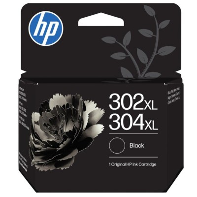 Original OEM Ink Cartridge HP 302XL 304XL (B7RT9AE) (Black)