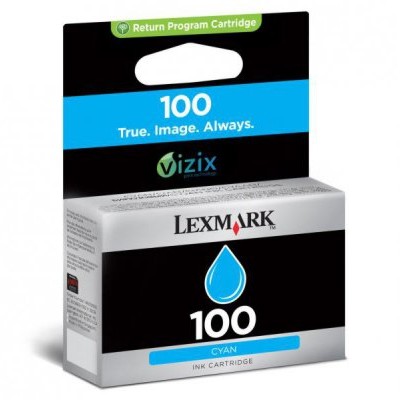 Original OEM Ink Cartridge Lexmark 100 C (014N0900E) (Cyan)