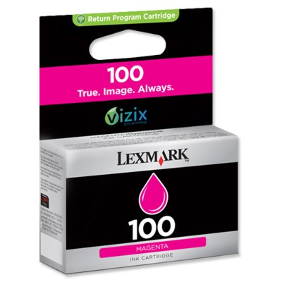 Original OEM Ink Cartridge Lexmark 100 M (014N0901E) (Magenta)