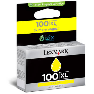 Original OEM Ink Cartridge Lexmark 100 XL Y (014N1071E) (Yellow)