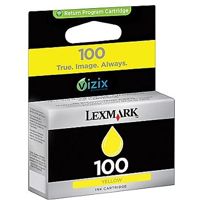 Original OEM Ink Cartridge Lexmark 100 Y (014N0902E) (Yellow)