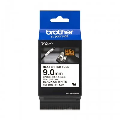 Original OEM Heat Shrink Tube Brother HSe-221 (HSE221e) (White) (9 mm, 1,5 m)