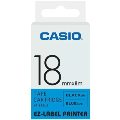 Original OEM Ink Ribbon Casio XR-18BU1 (XR18BU1) (Blue) (18 mm, 8 m)