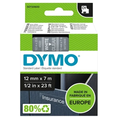 Original OEM Ink Ribbon DYMO D1-45020 (D1-45020) (Transparent) (12 mm, 7 m)