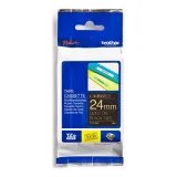 Original OEM Laminated Tape Brother TZe-354 (TZE354) (Black) (24 mm, 1,6 m, Black, Gold)