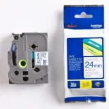 Original OEM Ribbon Brother TZe-253 (TZE253) (White) (24 mm, 8 m, White, Blue)