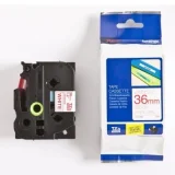 Original OEM Ribbon Brother TZe-262 (TZE262) (White) (36 mm, 8 m, White, Red)