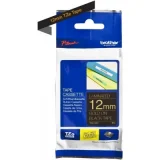 Original OEM Ribbon Brother TZe-344 (TZE344) (Black) (18 mm, 8 m, Black, Gold)