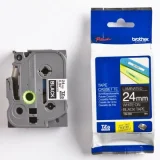 Original OEM Ribbon Brother TZe-355 (TZe355) (Black) (24 mm, 8 m, Black, White)