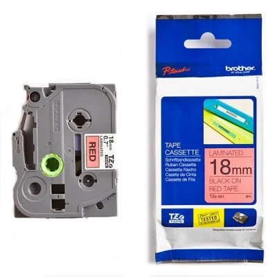 Original OEM Ribbon Brother TZe-441 (TZE441) (Red) (18 mm, 8 m, Red)