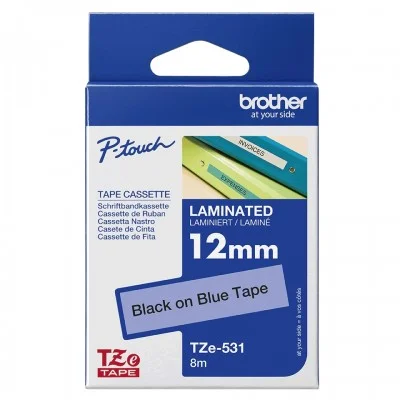 Original OEM Ribbon Brother TZe-531 (TZE531) (Blue) (12 mm, 8 m, Blue)
