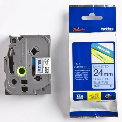 Original OEM Ribbon Brother TZe-551 (TZe551) (Blue) (24 mm, 8 m, Blue)