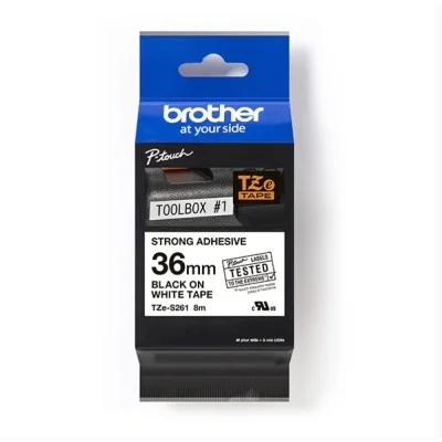 Original OEM Ribbon Brother TZe-S261 (TZeS261) (White) (36 mm, 8 m, White)