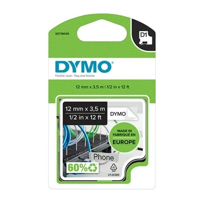Original OEM Ribbon DYMO D1-16957 (D1S0718040) (White) (12 mm, 3,5 m)