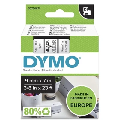 Original OEM Ribbon DYMO D1-40910 (D1-40910) (Transparent) (9 mm, 7 m)