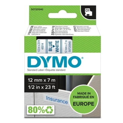 Original OEM Ribbon DYMO D1-45014 (D1-45014) (White) (12 mm, 7 m)