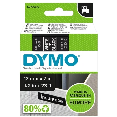 Original OEM Ribbon DYMO D1-45021 (D1-45021) (Black) (12 mm, 7 m)