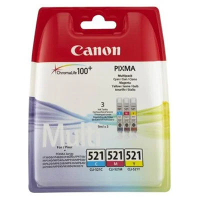 Original OEM Ink Cartridges Canon CLI-521 CMY (2934B010) (3-pack)