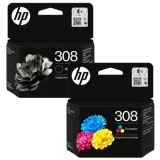 Original OEM Ink Cartridges HP 308BK + 308C (6L6S6UE) (multi pack)