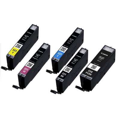 Ink cartridges Canon CLI-551 CMYK - compatible and original OEM