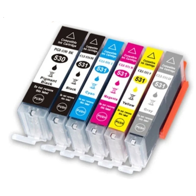 Ink cartridges Canon PGI-530 + CLI-531 CMYK - compatible and original OEM