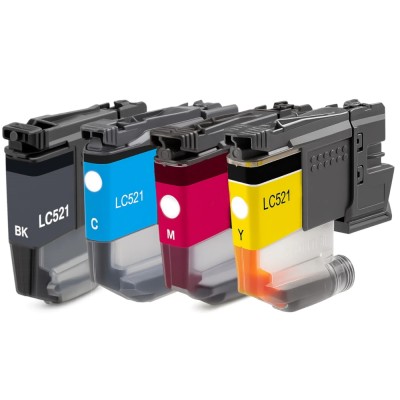Compatible Ink Cartridges LC-521 CMYK for Brother (LC521VAL) (multi pack)