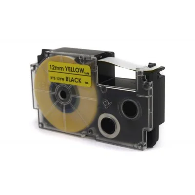 Compatible Ink Ribbon XR-12YW1 for Casio (XR-12YW1) (Yellow) (12 mm, 8 m)