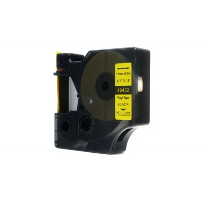 Compatible Ribbon 18432 for DYMO (18432) (Yellow) (12 mm, 5,5 m, Yellow)