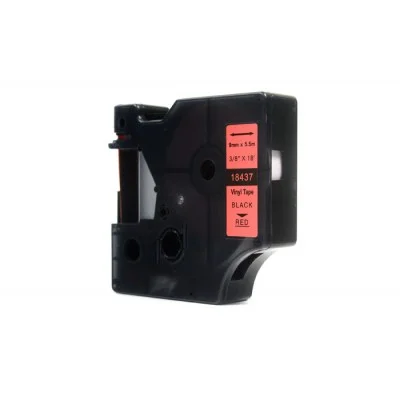 Compatible Ribbon 18437 for DYMO (18437) (Red) (9 mm, 5,5 m, Red)