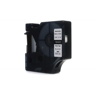 Compatible Ribbon 18443 for DYMO (18443) (White) (9 mm, 5,5 m, White)