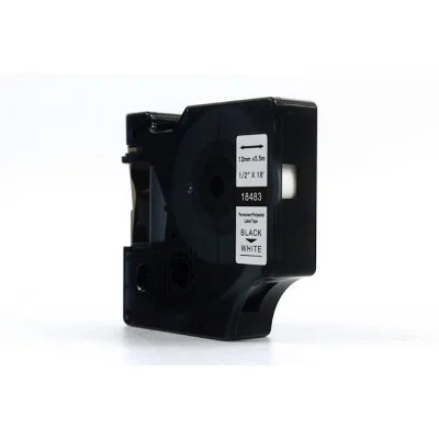 Compatible Ribbon 18483 for DYMO (18483) (White) (12 mm, 5,5 m, White)