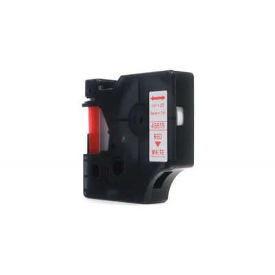 Compatible Ribbon D1-43615 for DYMO (D1-43615) (White) (6 mm, 7 m, White, Red)