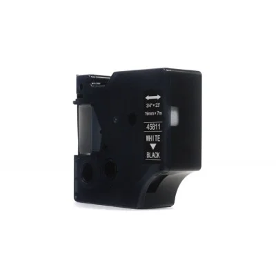 Compatible Ribbon D1-45811 for DYMO (D1-45811) (Black) (19 mm, 7 m, Black, White)