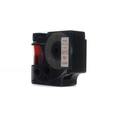 Compatible Ribbon D1-53712 for DYMO (D1-53712) (Transparent) (24 mm, 7 m, Transparent, Red)
