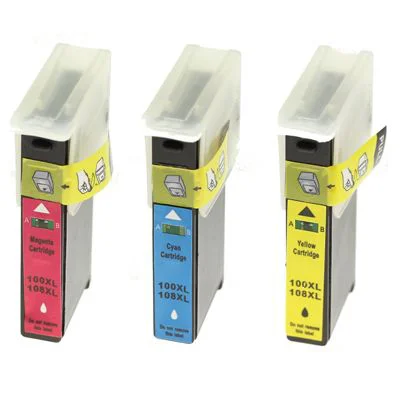 Compatible Ink Cartridges 100XL CMY for Lexmark (14N0850) (3-pack)