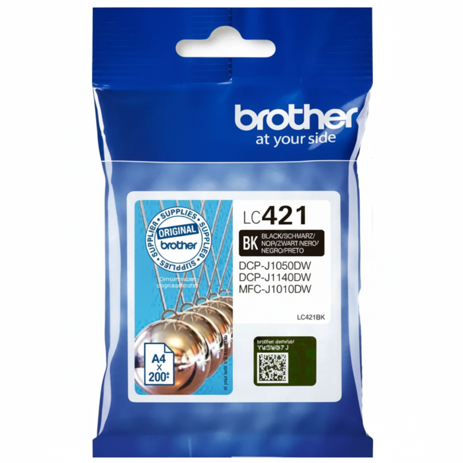 Original OEM Ink Cartridge Brother LC-421 BK (LC421BK) (Black)
