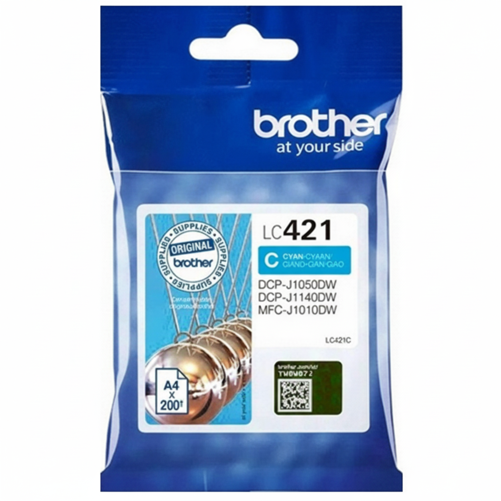 Original OEM Ink Cartridge Brother LC-421 C (LC421C) (Cyan)