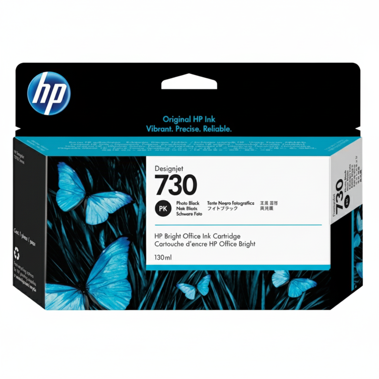 Original OEM Ink Cartridge HP 730 (130ml) (P2V67A) (Black Photo)