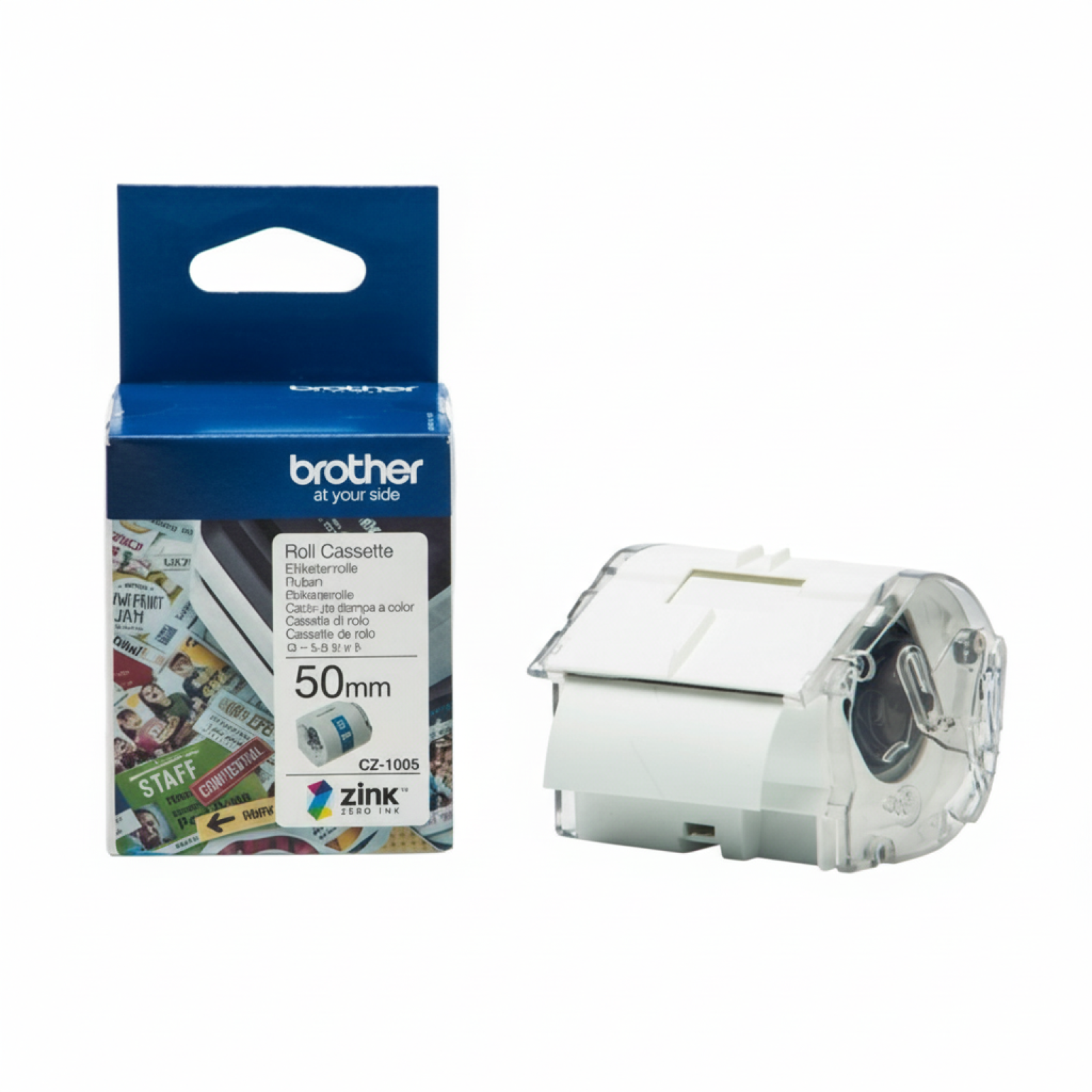 Original OEM Ribbon Brother 50 mm (CZ1005) (White) (50 mm, 5 m)