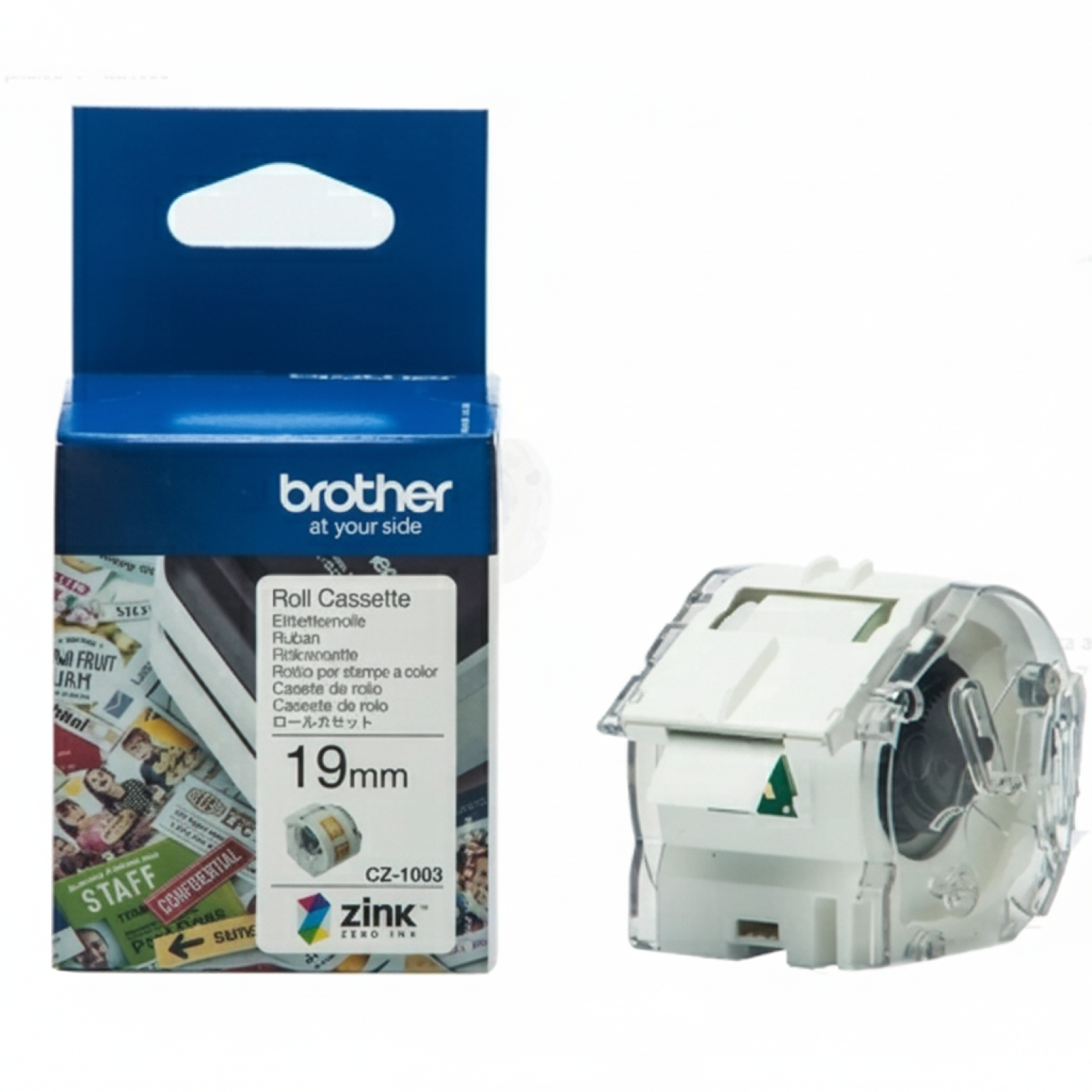 Original OEM Ribbon Brother 19 mm (CZ1003) (White) (19 mm, 5 m)