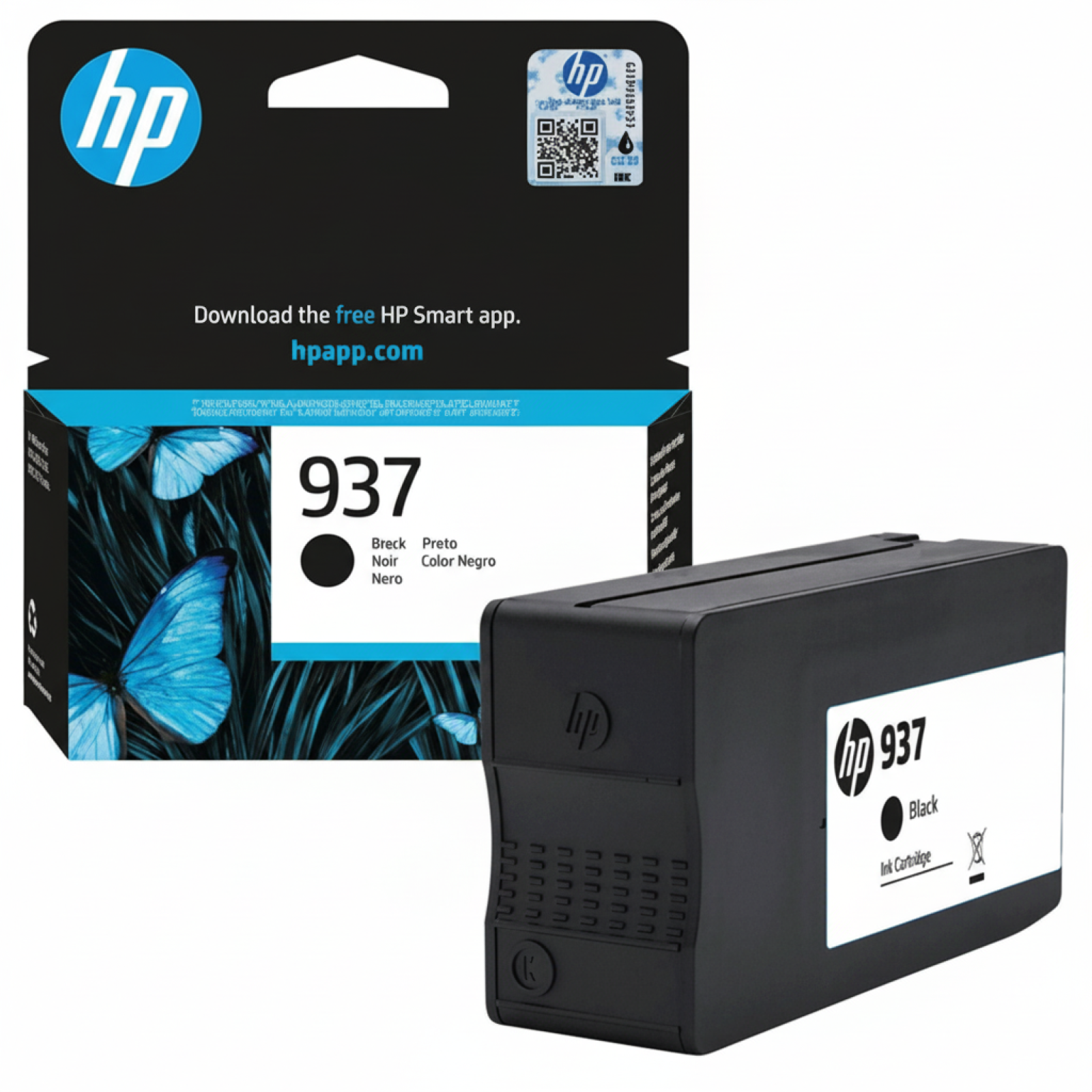 Original OEM Ink Cartridge HP 937 (4S6W5NE) (Black)