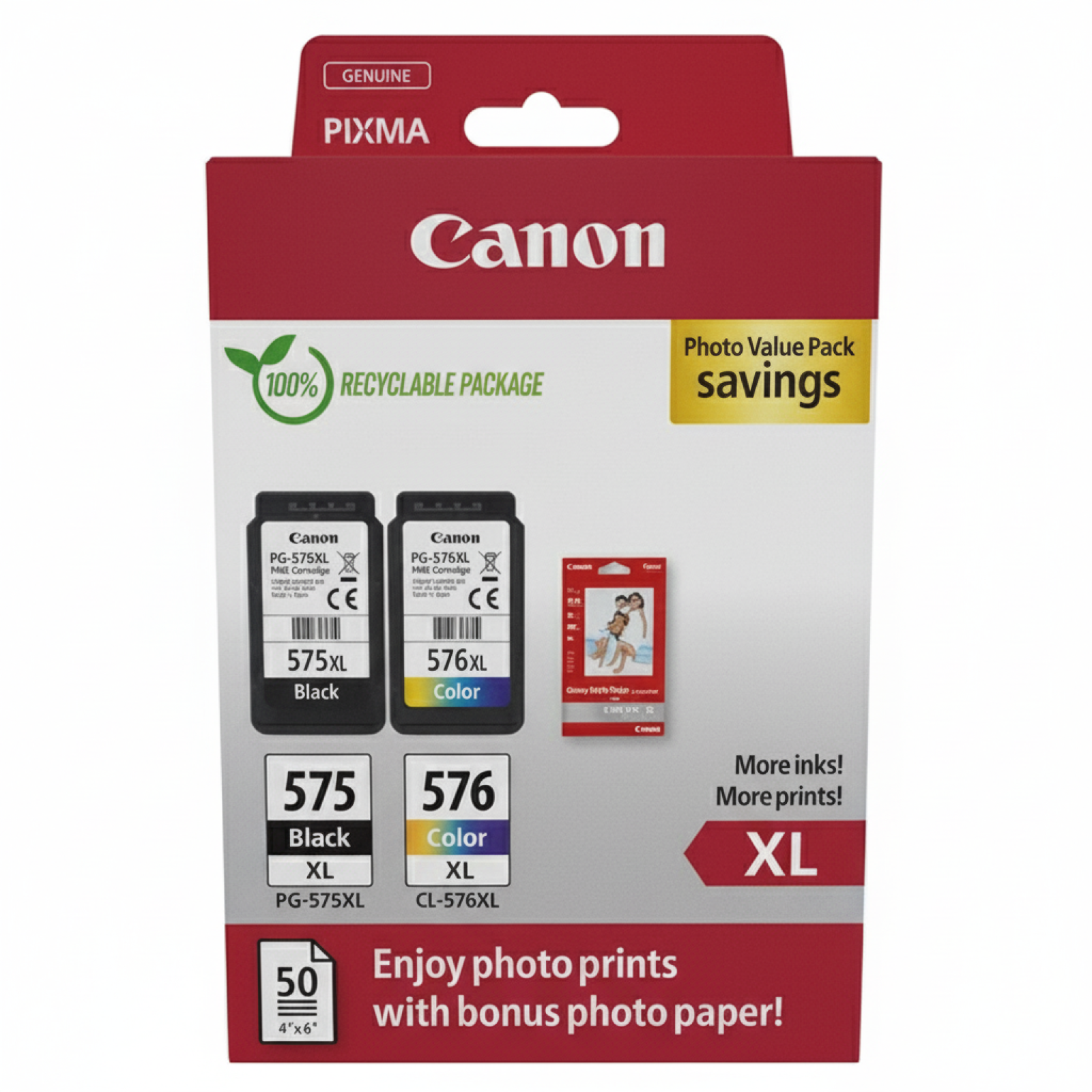 Original OEM Ink Cartridges Canon PG-575 XL + CL-576 XL (5437C006) (multi pack)