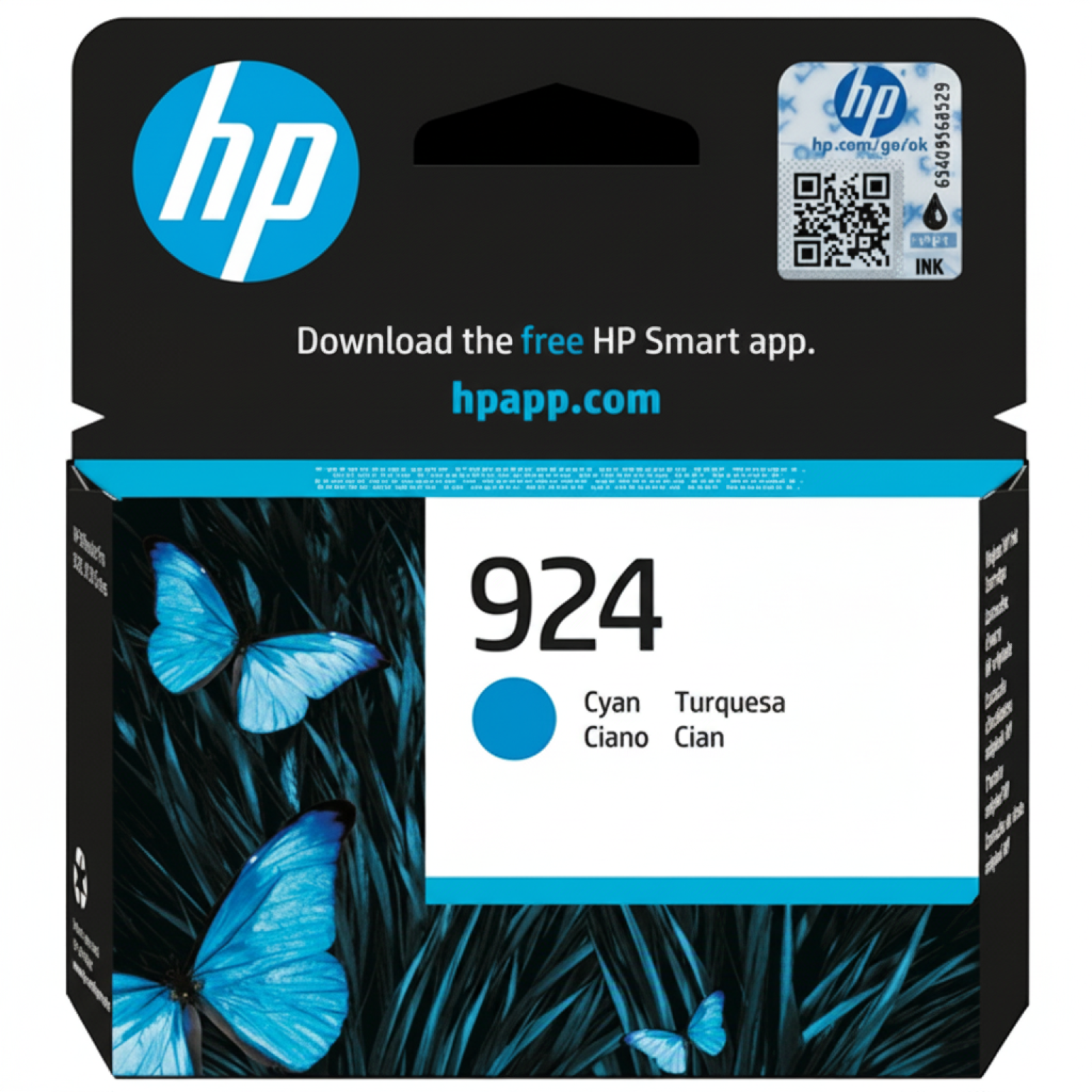 Original OEM Ink Cartridge HP 924 (4K0U3NE) (Cyan)
