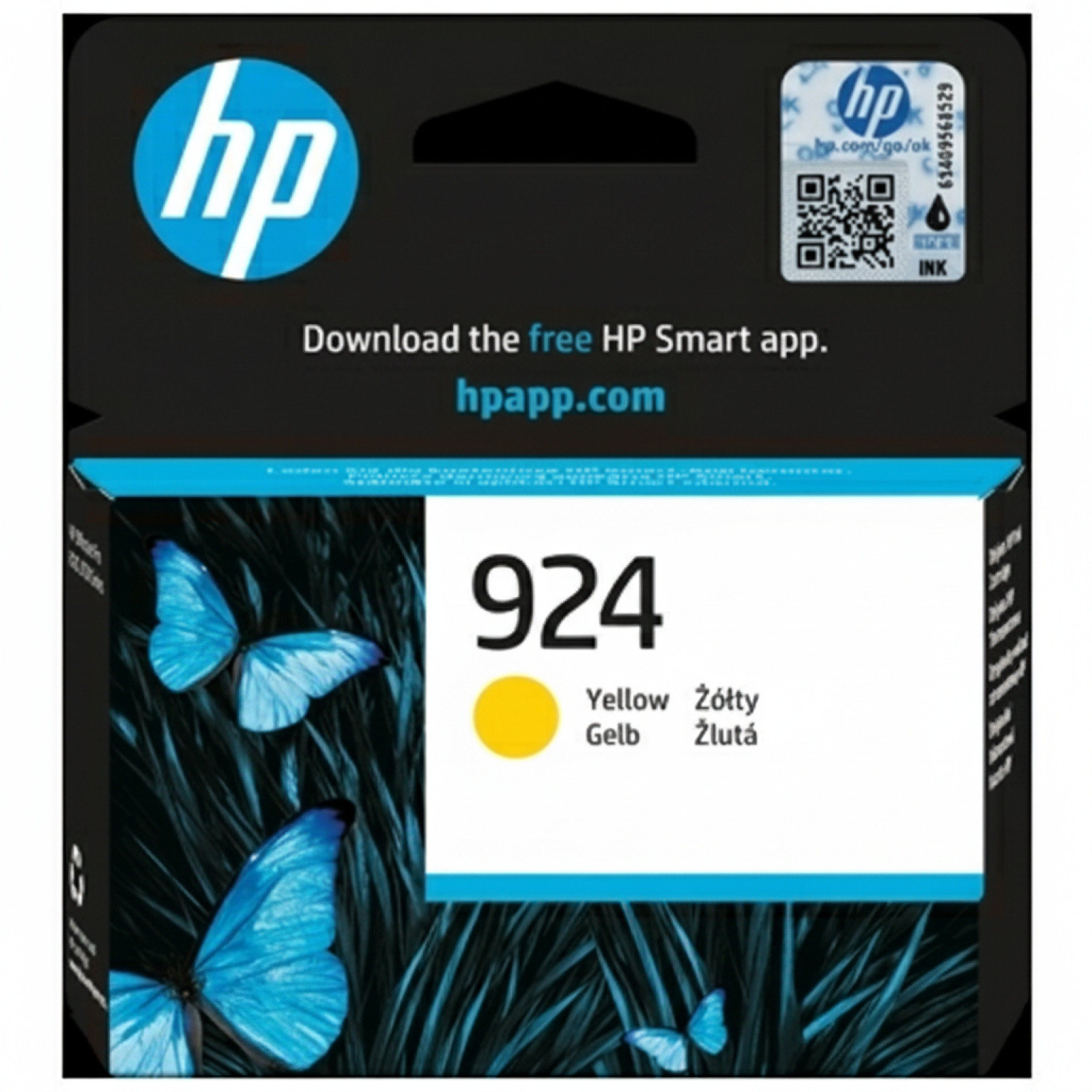 Original OEM Ink Cartridge HP 924 (4K0U5NE) (Yellow)