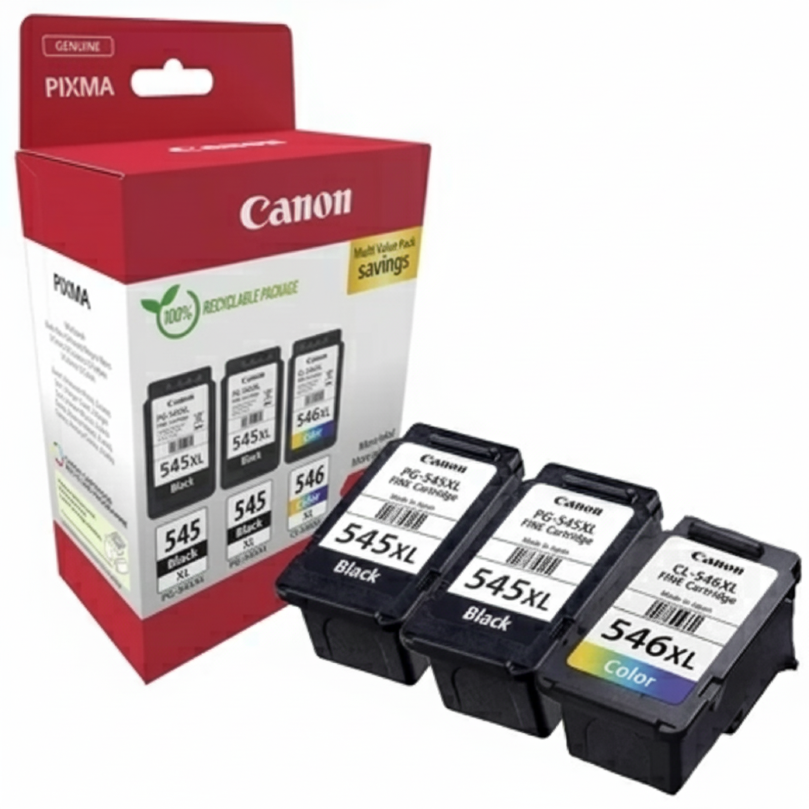 Original OEM Ink Cartridges Canon 2 x PG-545 XL + CL-546 XL (8286B013) (multi pack)