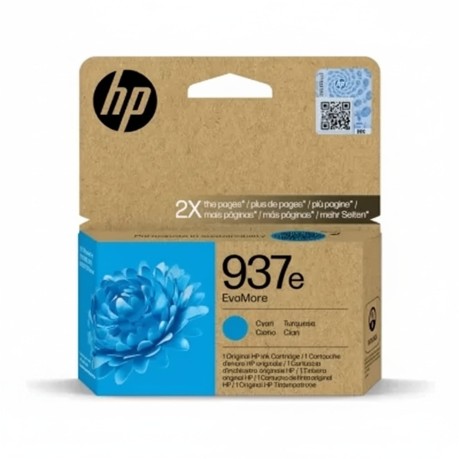 Original OEM Ink Cartridge HP 937e (4S6W6NE) (Cyan)