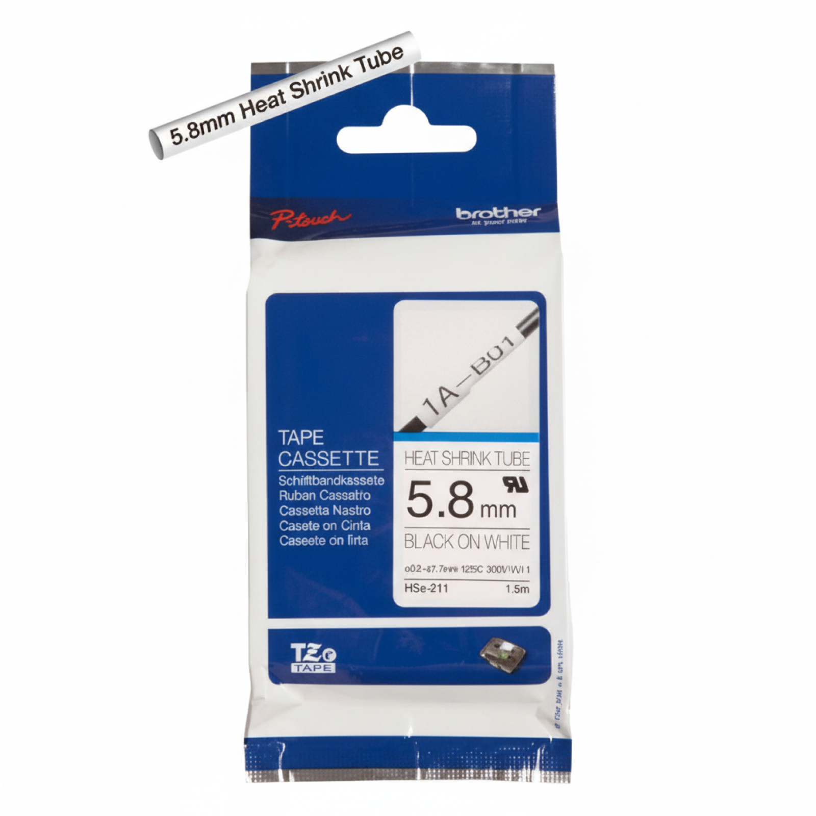 Original OEM Heat Shrink Tube Brother Hse-211E (HSe211e) (White) (5,2 mm, 1,5 m)