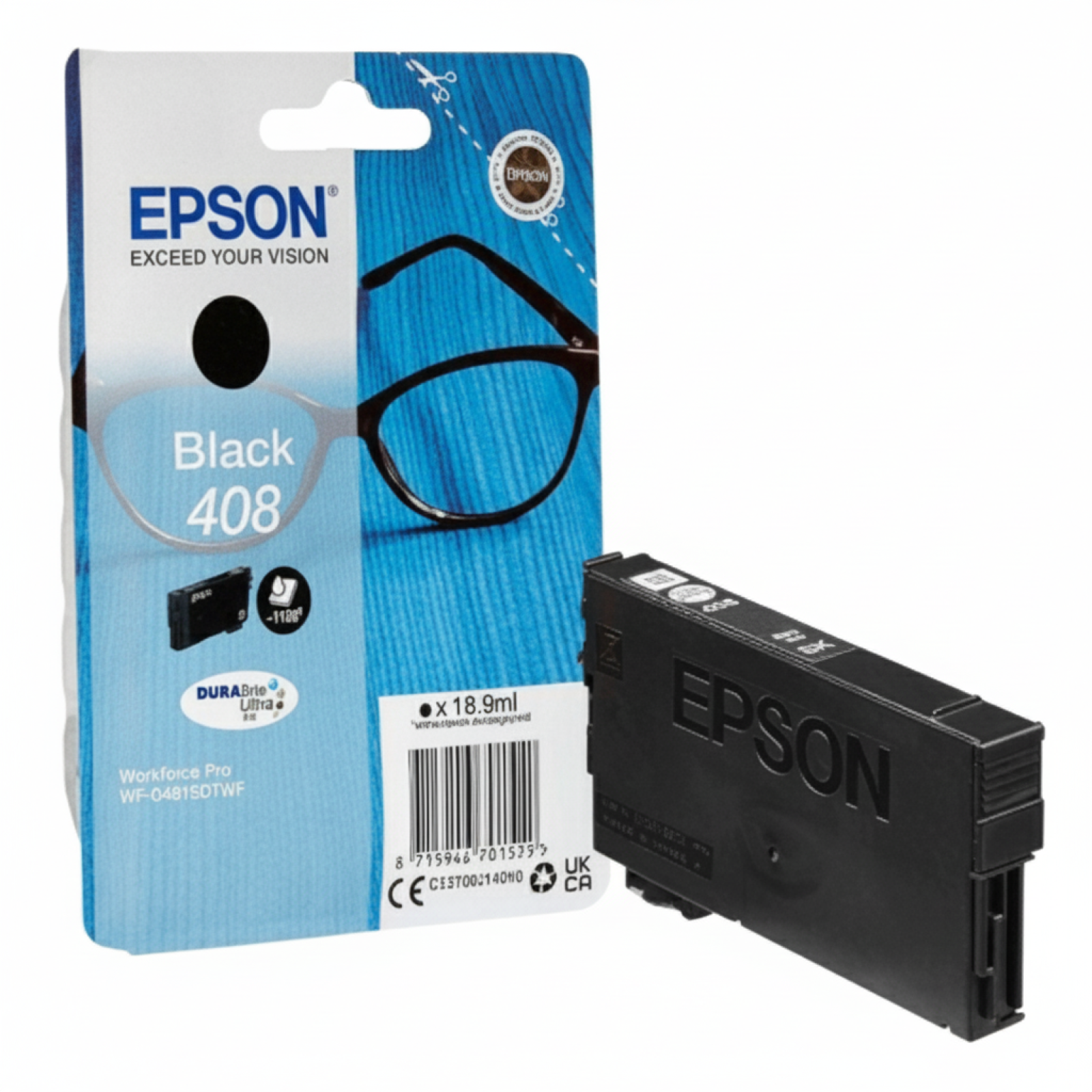 Original OEM Ink Cartridge Epson 408 (C13T09J14010) (Black)